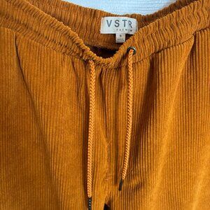 Orange Corduroy Easy Pants